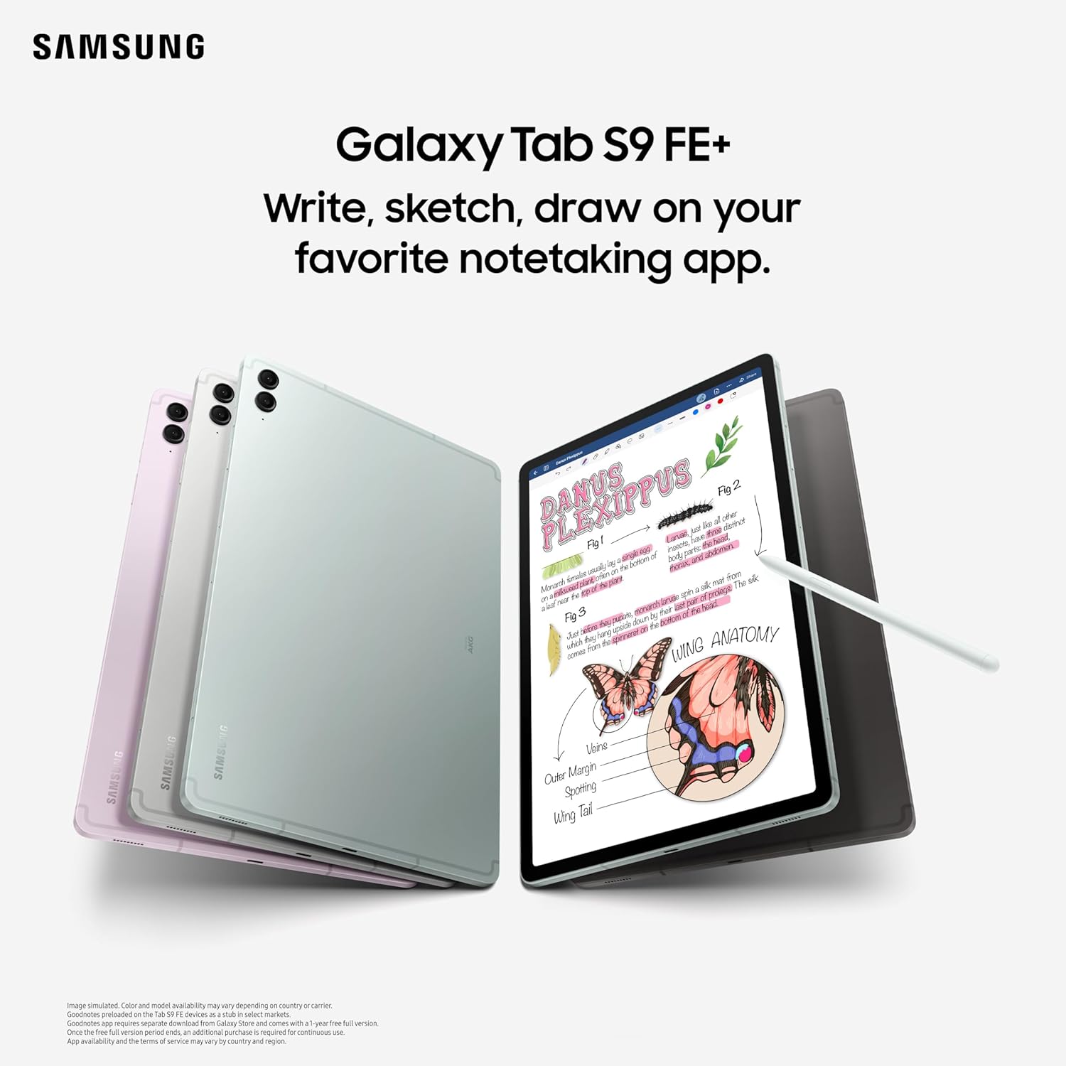 Samsung Galaxy Tab S9 FE+ WiFi inch SM-X610 8GB+128GB