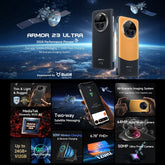 Ulefone Armor 23 Ultra 5G Rugged Phone Satellite Messaging 12GB+512GB
