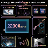 Unihertz Tank Rugged Phone Night Vision Camera Dual SIM 8GB+256GB (Global Version)