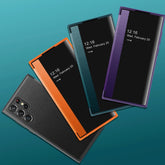 Samsung Galaxy S22 Ultra 5G Flip Window View Leather Phone Cover