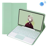 Samsung Galaxy Tab S8 11 inch Round Keycap Bluetooth Keyboard Leather Case with Touchpad