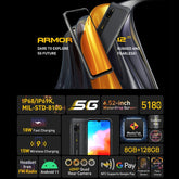 Ulefone Armor 12 5G Rugged Phone 8GB+128GB