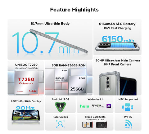 DOOGEE Blade 10 Pro Energy Rugged Phone Dual Sim 6GB+256GB