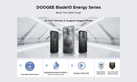 DOOGEE Blade 10 Ultra Energy Rugged Phone Dual Sim 8GB+256GB