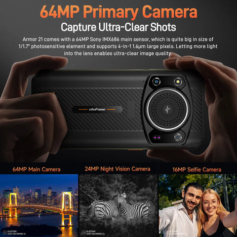 ULEFONE Armor 21 Rugged Phone Dual SIM 8GB+256GB