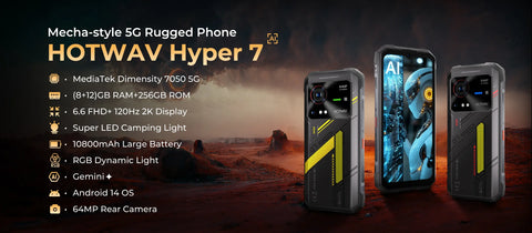 HOTWAV Hyper 7 Rugged Phone Dual SIM (8+12)GB+256GB