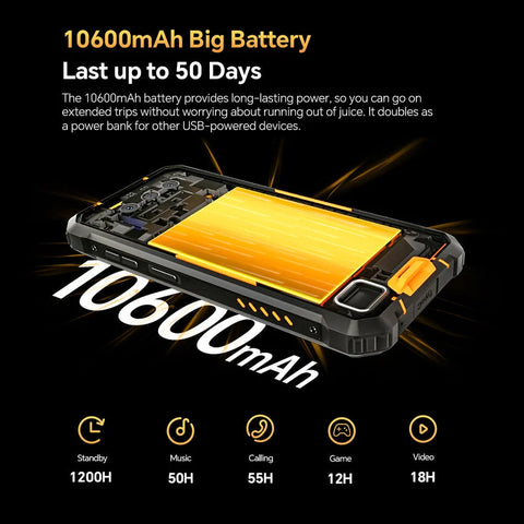 OUKITEL WP23 Plus Rugged Phone Dual SIM 4GB+128GB