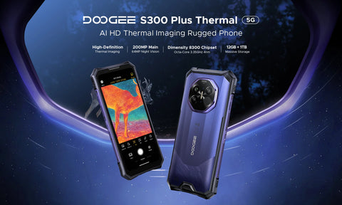 DOOGEE S300 Plus 5G Thermal Rugged Phone Dual SIM 12GB+1TB