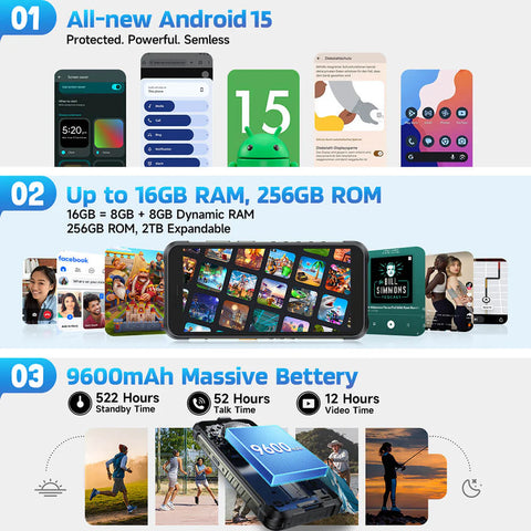 ULEFONE RugKing Rugged Phone Dual SIM 8GB+256GB