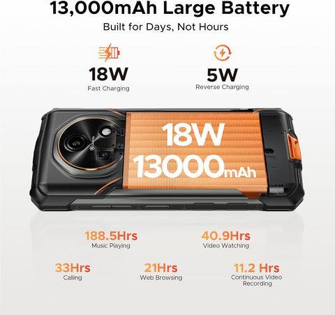 DOOGEE Fire 7 Rugged Phone Dual Sim 4GB+256GB