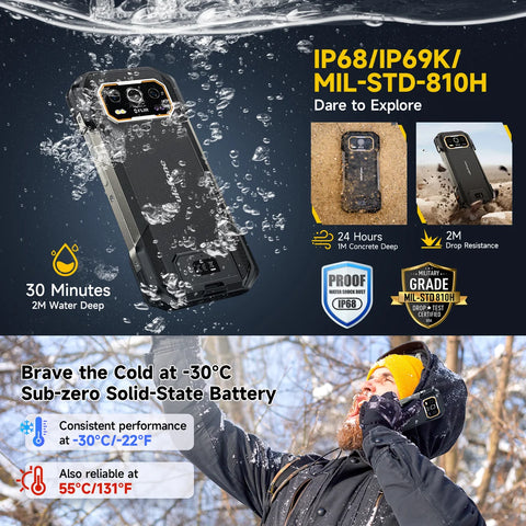 ULEFONE Armor 27T Pro+ Rugged Phone Dual SIM 12GB+256GB