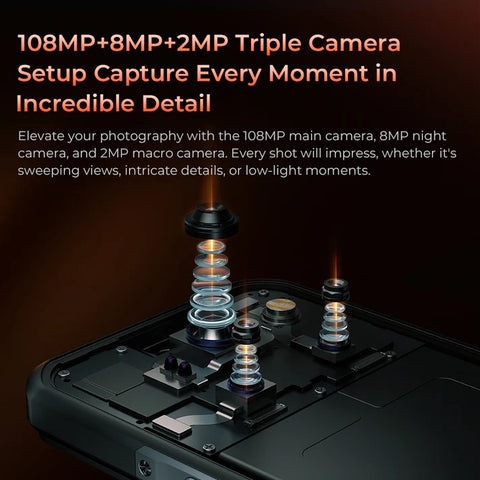 Oukitel WP55 5G Rugged Phone Dual SIM Night Vision Camera 12GB+256GB