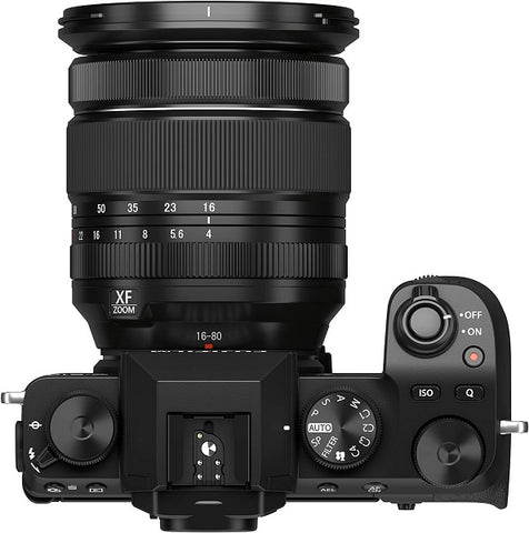 Fujifilm X-S10 Mirrorless Camera Kit (Fujinon XF 16-80mm f/4 R OIS WR) (Black)