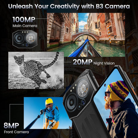 IIIF150 B3 Rugged Phone Dual SIM Night Vision Camera 8GB+256GB