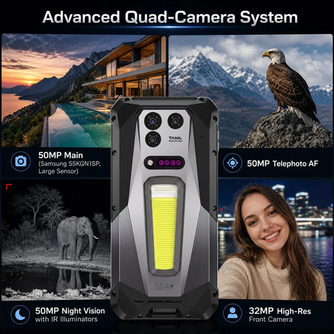 UNIHERTZ TANK 5 Rugged Phone Dual SIM 18GB+512GB