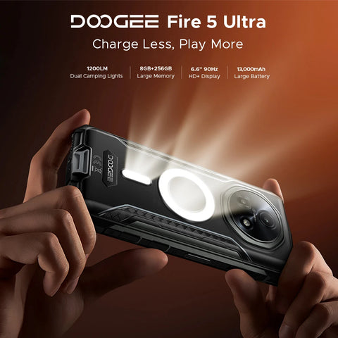 DOOGEE Fire 5 Ultra Rugged Phone Dual Sim 8GB+ 256GB
