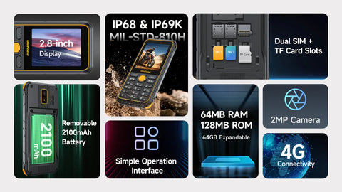 ULEFONE Armor Mini 4 Rugged Phone Dual SIM 64GB+128GB