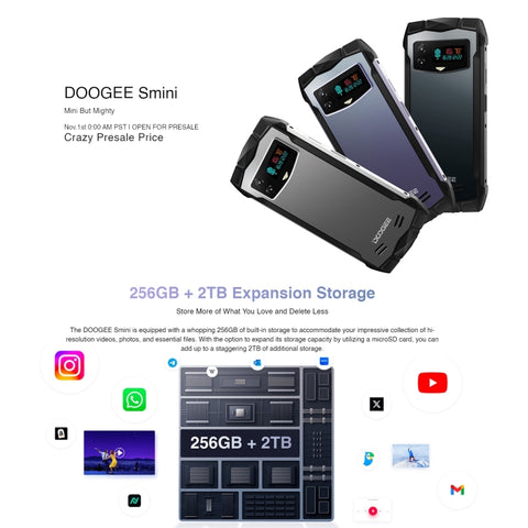 DOOGEE Smini Dual SIM 8GB+256GB