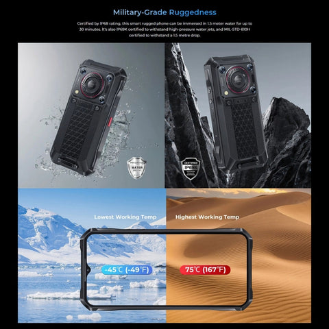 OUKITEL WP33 Pro 5G Rugged Phone Night Vision Camera 8GB+256GB