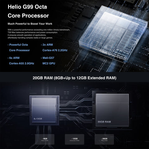 DOOGEE T30 Max Tablet PC LTE 12.4 inch 8GB+512GB