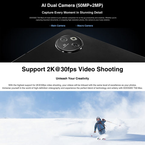 DOOGEE T30 Max Tablet PC LTE 12.4 inch 8GB+512GB