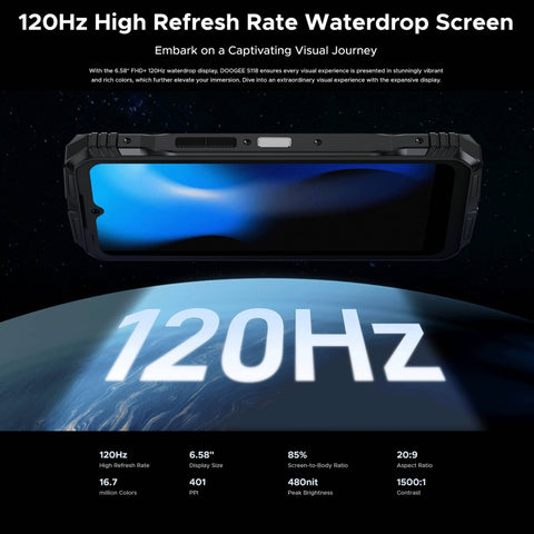 DOOGEE S118 Rugged Phone Night Vision Camera 8GB+512GB