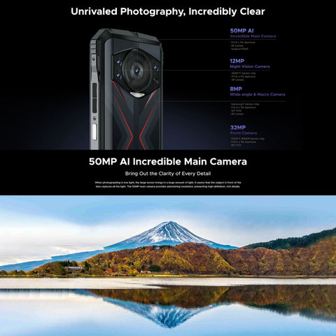 DOOGEE S118 Rugged Phone Night Vision Camera 8GB+512GB