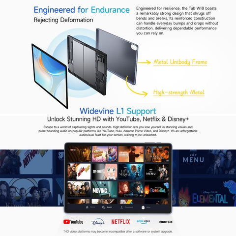 Ulefone Tab W10 Tablet PC WiFi 10.1 inch 4GB+128GB