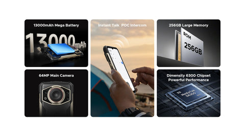 DOOGEE Fire 7 Ultra 5G Rugged Phone Dual Sim 8GB+256GB