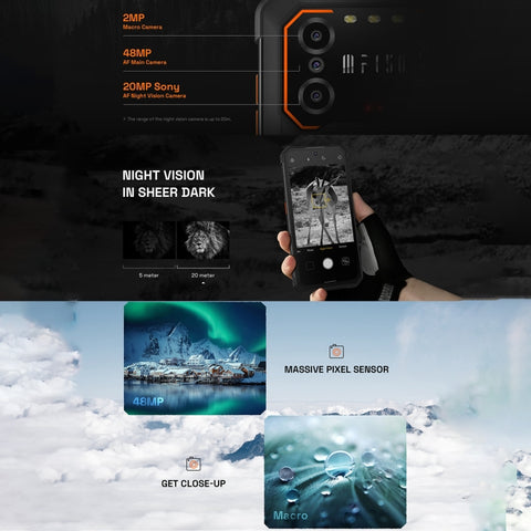 IIIF150 B1 Pro Rugged Phone Dual SIM Night Vision Camera 6GB+128GB