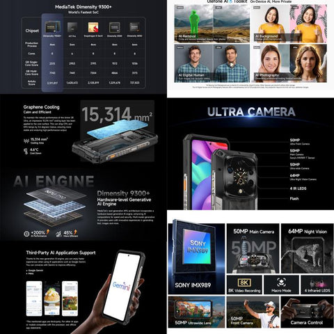 Ulefone Armor 28 Ultra 5G Rugged Phone Dual SIM Night Vision Camera 16GB+1TB