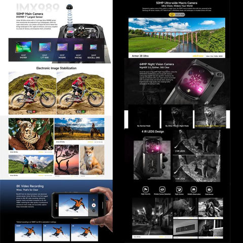 Ulefone Armor 28 Ultra 5G Rugged Phone Dual SIM Night Vision Camera 16GB+1TB - Thermal Imaging Ver