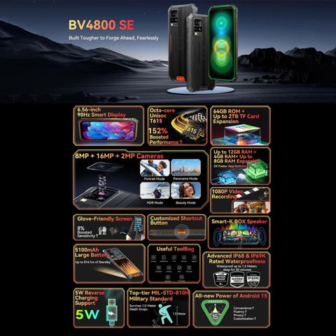 Blackview BV4800 SE Rugged Phone Dual SIM 4GB+64GB