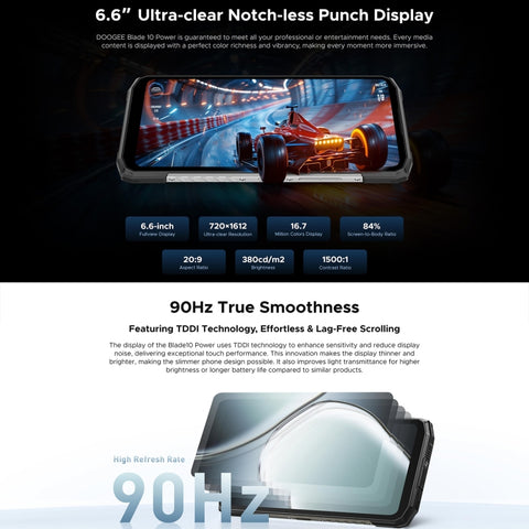 DOOGEE Blade 10 Power Rugged Phone Dual SIM 6GB+256GB