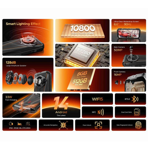 DOOGEE S PUNK Pro Rugged Phone 8GB+512GB