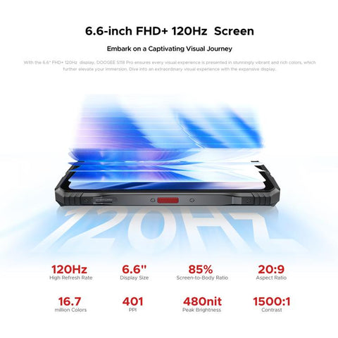 DOOGEE S118 Pro 5G Rugged Phone Night Vision Camera 8GB+512GB
