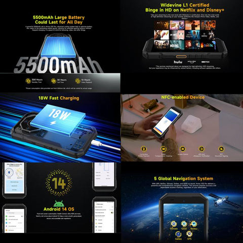 Ulefone Armor X32 Pro 5G Rugged Phone Dual SIM Night Vision Camera 8GB+256GB
