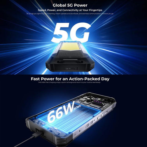 Oukitel WP100 TITAN 5G Rugged Phone Dual SIM Projector 16GB+512GB