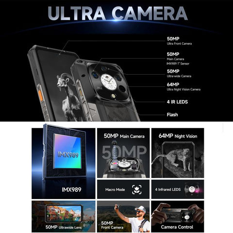 Ulefone Armor 28 Pro 5G Rugged Phone Dual SIM Night Vision Camera 16GB+512GB