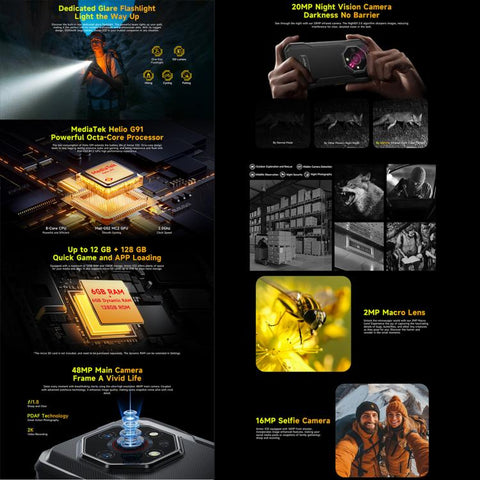 Ulefone Armor X32 Rugged Phone Dual SIM Night Vision Camera 6GB+128GB