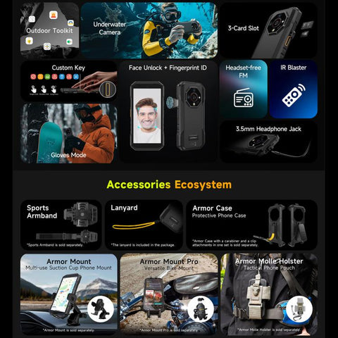 Ulefone Armor X32 Rugged Phone Dual SIM Night Vision Camera 6GB+128GB