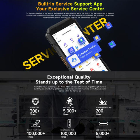 Ulefone Armor X32 Rugged Phone Dual SIM Night Vision Camera 6GB+128GB