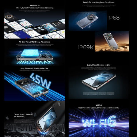 Oukitel WP200 Pro 5G Rugged Phone Dual SIM 24GB+1TB