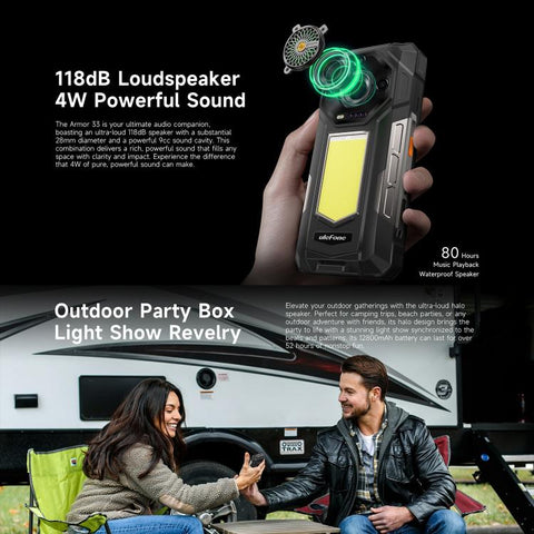 Ulefone Armor 33 Rugged Phone Dual SIM Night Vision Camera 12GB+512GB