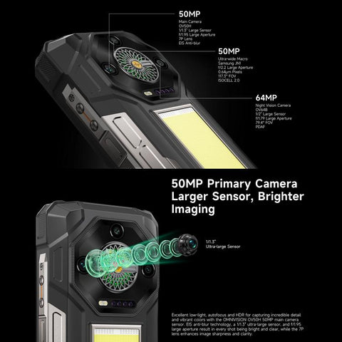 Ulefone Armor 33 Rugged Phone Dual SIM Night Vision Camera 12GB+512GB