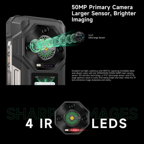 Ulefone Armor 33 Pro 5G Rugged Phone Dual SIM Night Vision Camera 16GB+512GB