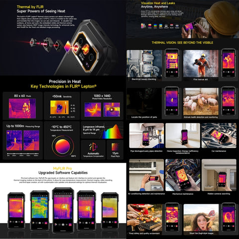 Ulefone Armor 27T Pro 5G Rugged Phone Dual SIM Thermal Imaging 12GB+256GB