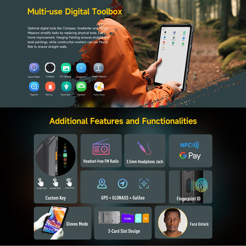 Ulefone Armor Pad 3 Pro Rugged Tablet PC LTE 10.36 inch 8GB+256GB (Global Version)