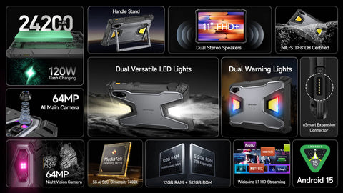 ULEFONE Armor Pad 5 Pro 11 inch Tablet 12GB+512GB