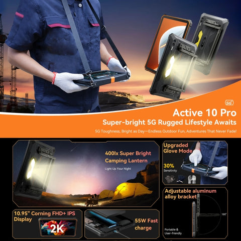 Blackview Active 10 Pro Rugged Tablet 10.95 inch 12GB+256GB